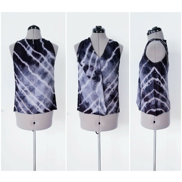 MICHAEL KORS "RUNWAY COLLECTION" ITALY FLUTTER PANEL SILK BLOUSE TANK TOP $495 4 - Picture 4 of 9